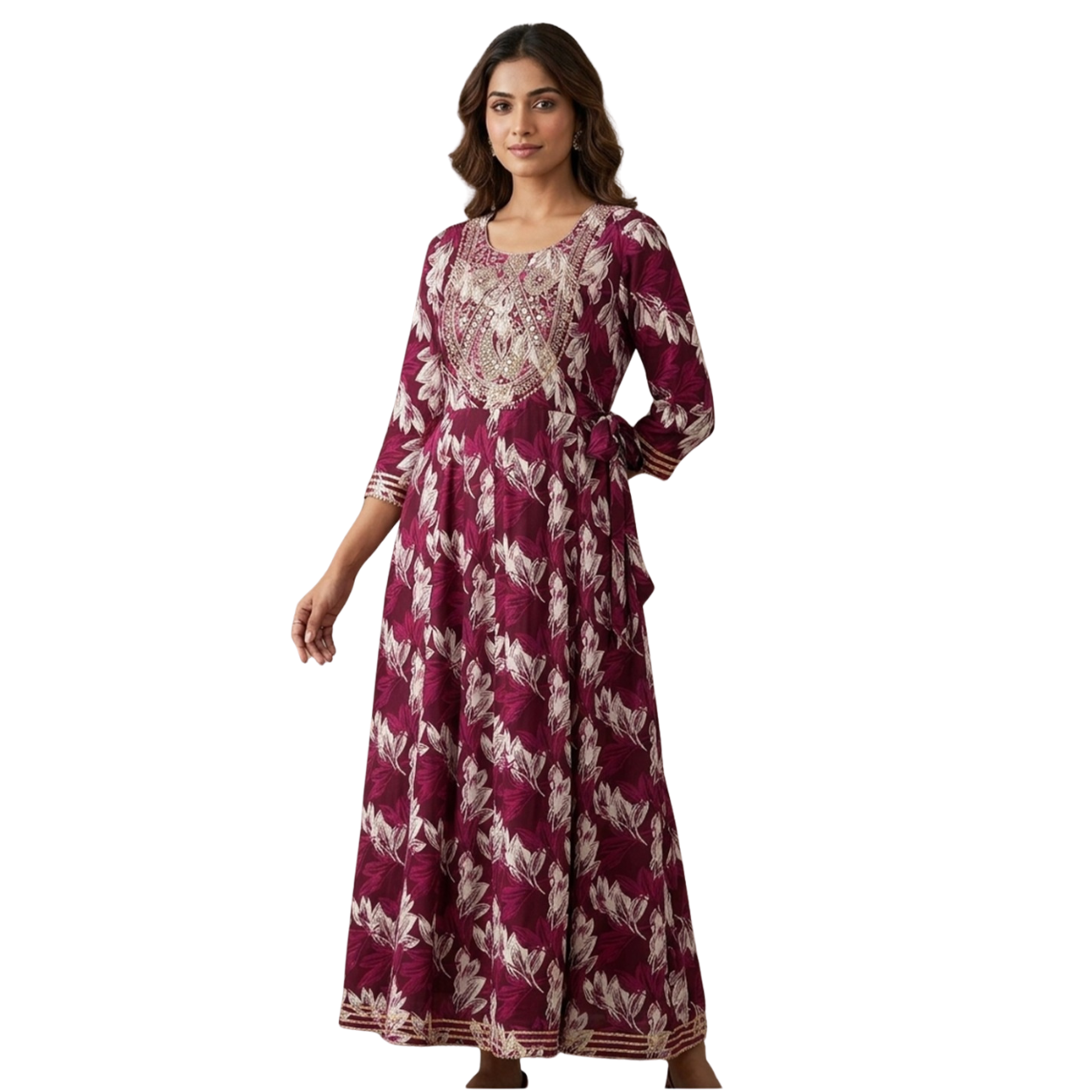 Libas Womens Printed Viscose Fit and Flare Dress for Women